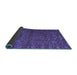 Sideview of Abstract Blue Modern Rug, abs4419blu