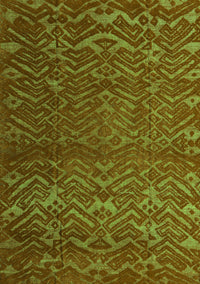 Abstract Green Modern Rug, abs4419grn