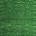 Square Abstract Emerald Green Modern Rug, abs4419emgrn