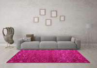 Machine Washable Abstract Pink Modern Rug, wshabs4419pnk