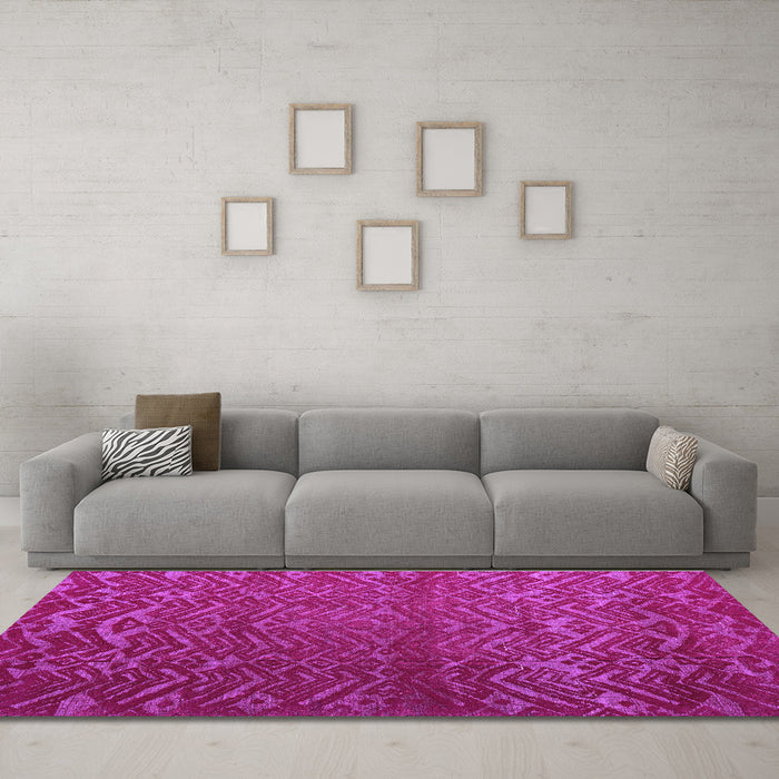 Machine Washable Abstract Purple Modern Area Rugs in a Living Room, wshabs4419pur