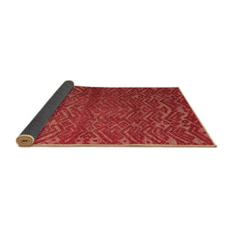 Sideview of Abstract Brown Modern Rug, abs4419brn