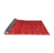 Sideview of Abstract Orange Modern Rug, abs4419org