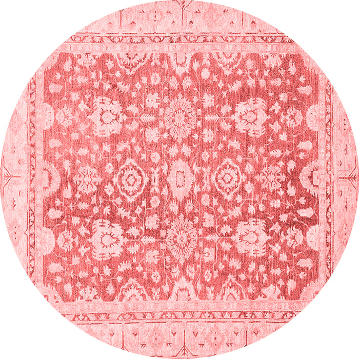 Machine Washable Oriental Red Traditional Rug, wshabs441red