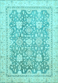 Oriental Light Blue Traditional Rug, abs441lblu