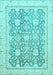 Oriental Light Blue Traditional Rug, abs441lblu