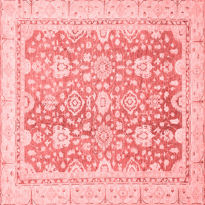 Machine Washable Oriental Red Traditional Rug, wshabs441red