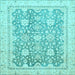 Square Oriental Light Blue Traditional Rug, abs441lblu