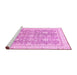 Sideview of Machine Washable Oriental Pink Traditional Rug, wshabs441pnk