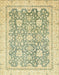 Abstract Copper Green Oriental Rug, abs441