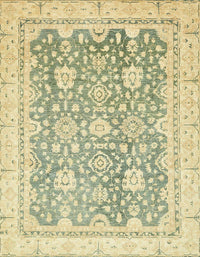 Machine Washable Abstract Brass Green Rug, wshabs441