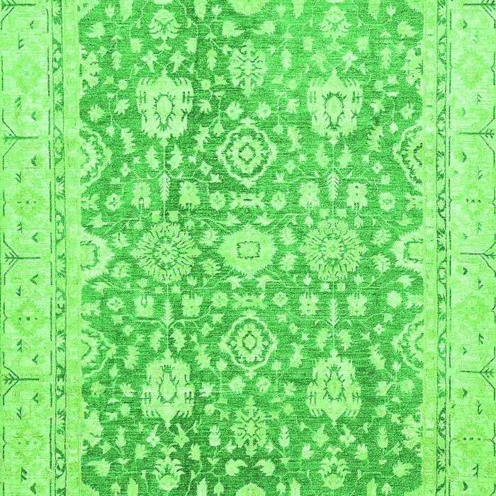 Machine Washable Oriental Green Traditional Area Rugs, wshabs441grn