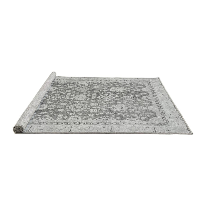Sideview of Machine Washable Oriental Gray Traditional Rug, wshabs441gry