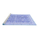 Sideview of Machine Washable Oriental Blue Traditional Rug, wshabs441blu