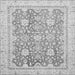 Square Oriental Gray Traditional Rug, abs441gry