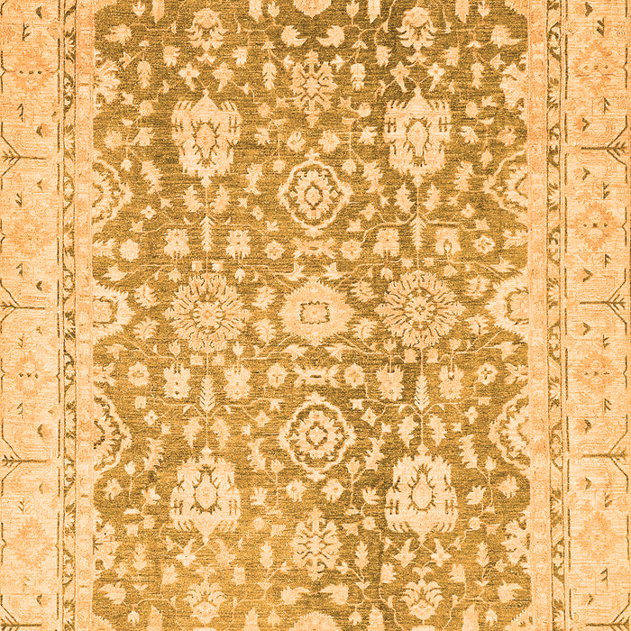 Machine Washable Oriental Orange Traditional Area Rugs, wshabs441org