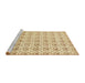 Sideview of Machine Washable Abstract Sun Yellow Rug, wshabs442