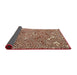 Sideview of Abstract Fire Brick Red Modern Rug, abs4420