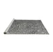 Sideview of Machine Washable Abstract Gray Modern Rug, wshabs4420gry