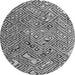 Round Machine Washable Abstract Gray Modern Rug, wshabs4420gry