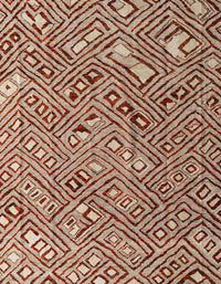 Machine Washable Abstract Fire Brick Red Rug, wshabs4420