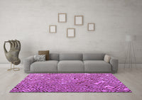 Machine Washable Abstract Purple Modern Rug, wshabs4420pur