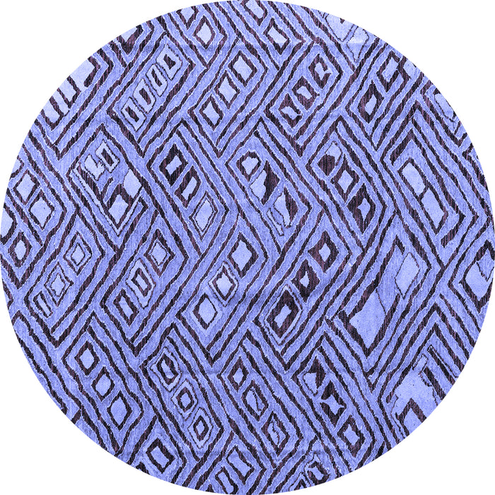 Round Machine Washable Abstract Blue Modern Rug, wshabs4420blu