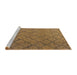 Sideview of Machine Washable Abstract Gold Rug, wshabs4421