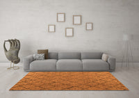 Machine Washable Abstract Orange Modern Rug, wshabs4421org