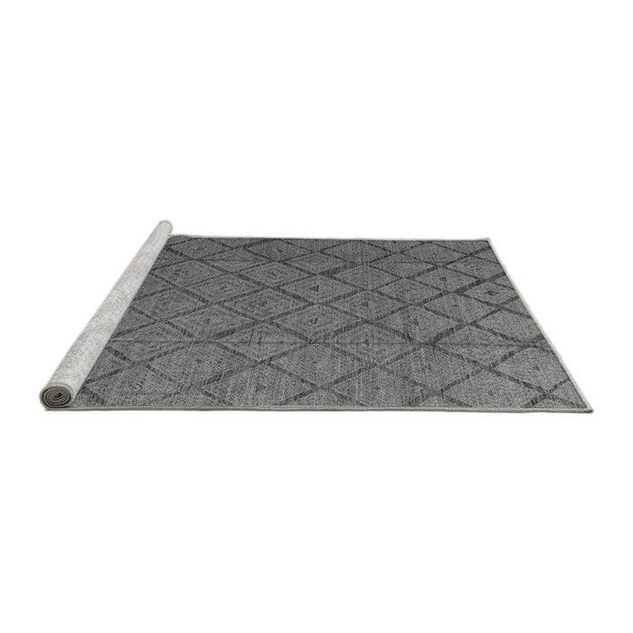 Sideview of Machine Washable Abstract Gray Modern Rug, wshabs4421gry