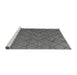 Sideview of Machine Washable Abstract Gray Modern Rug, wshabs4421gry