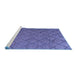 Sideview of Machine Washable Abstract Blue Modern Rug, wshabs4421blu