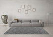 Machine Washable Abstract Gray Modern Rug in a Living Room,, wshabs4421gry