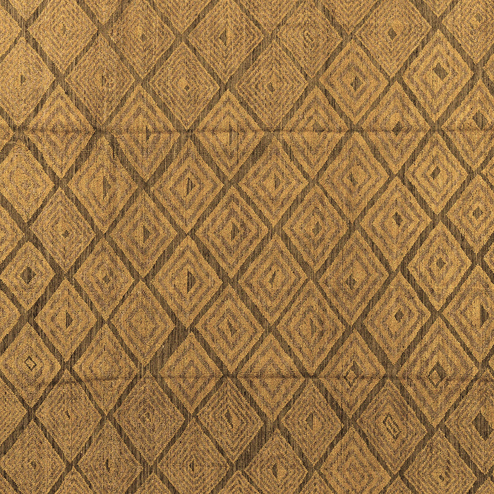 Square Machine Washable Abstract Brown Modern Rug, wshabs4421brn