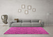 Machine Washable Abstract Pink Modern Rug in a Living Room, wshabs4421pnk