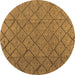 Round Machine Washable Abstract Brown Modern Rug, wshabs4421brn