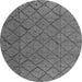 Round Abstract Gray Modern Rug, abs4421gry