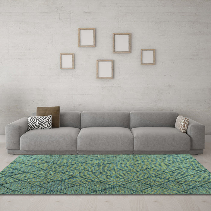 Machine Washable Abstract Light Blue Modern Rug in a Living Room, wshabs4421lblu