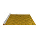 Sideview of Machine Washable Abstract Yellow Modern Rug, wshabs4421yw