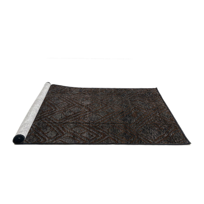 Sideview of Machine Washable Abstract Gray Rug, wshabs4422