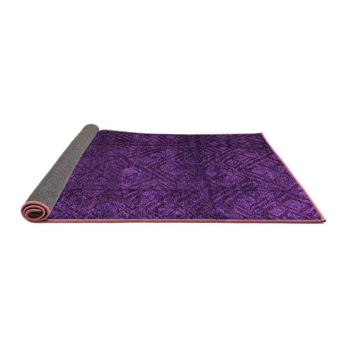 Sideview of Abstract Purple Modern Rug, abs4422pur