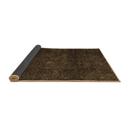 Sideview of Abstract Brown Modern Rug, abs4422brn