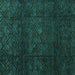 Square Abstract Turquoise Modern Rug, abs4422turq