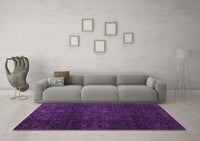 Machine Washable Abstract Purple Modern Rug, wshabs4422pur