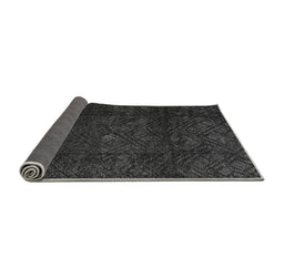 Sideview of Abstract Gray Modern Rug, abs4422gry