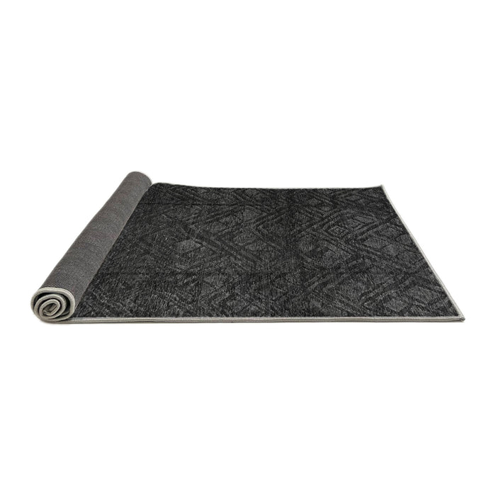 Sideview of Abstract Gray Modern Rug, abs4422gry