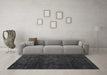 Machine Washable Abstract Gray Modern Rug in a Living Room,, wshabs4422gry