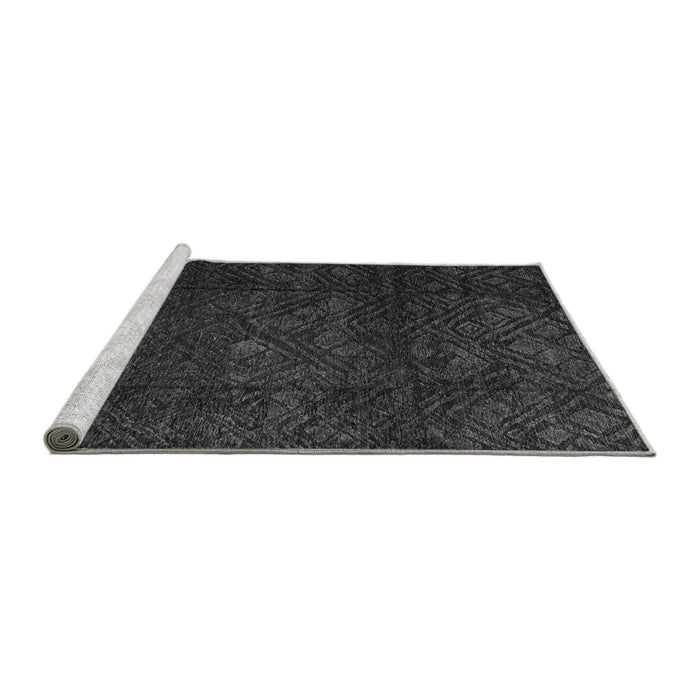 Sideview of Machine Washable Abstract Gray Modern Rug, wshabs4422gry