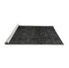 Sideview of Machine Washable Abstract Gray Modern Rug, wshabs4422gry