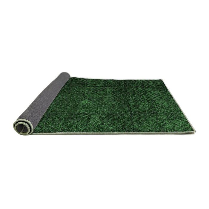 Sideview of Abstract Emerald Green Modern Rug, abs4422emgrn
